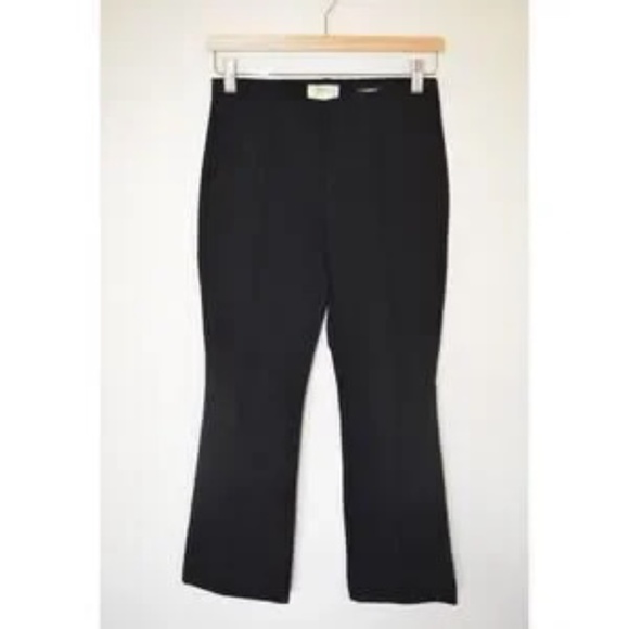 Anthopologie Maeve Margot Kick-Flare Cropped Pants Black, Small - Picture 3 of 5